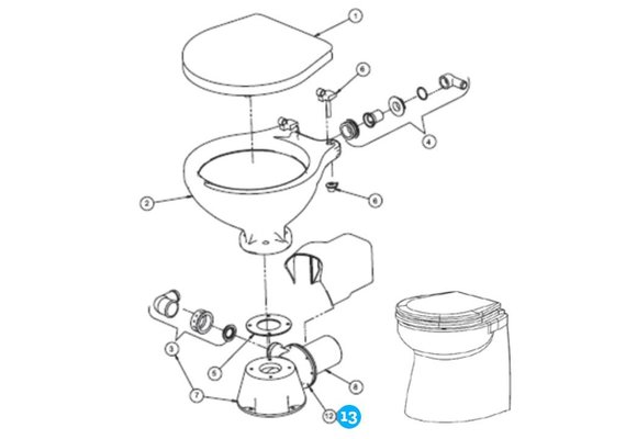 Johnson Pump versnijderimpeller met borgring