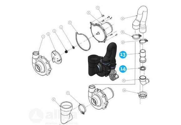 Allpa Terugslagklep & moer
