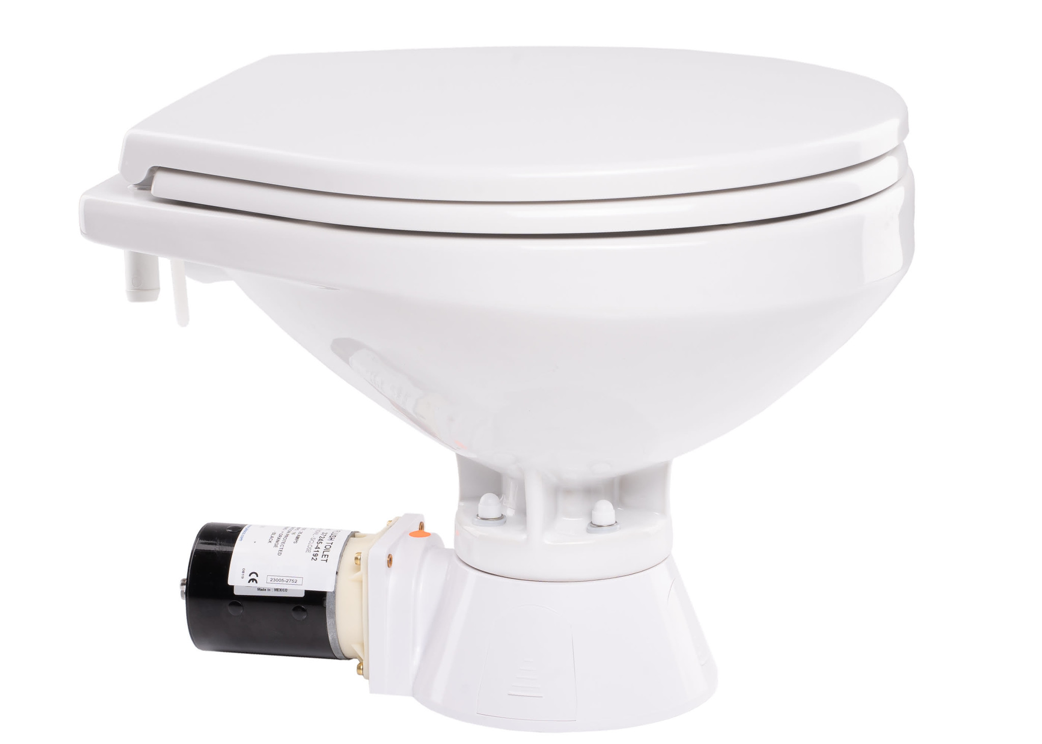 Jabsco Quiet Flush Stil Regular elektrisch toilet 24V | met spoelwaterpomp | soft closing (37245-4194)