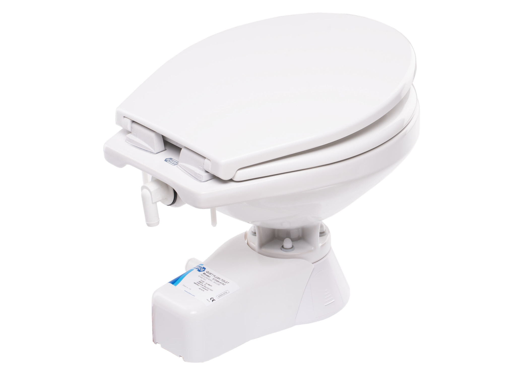 Jabsco Quiet Flush Stil Regular elektrisch toilet 24V | met spoelwaterpomp | soft closing (37245-4194)