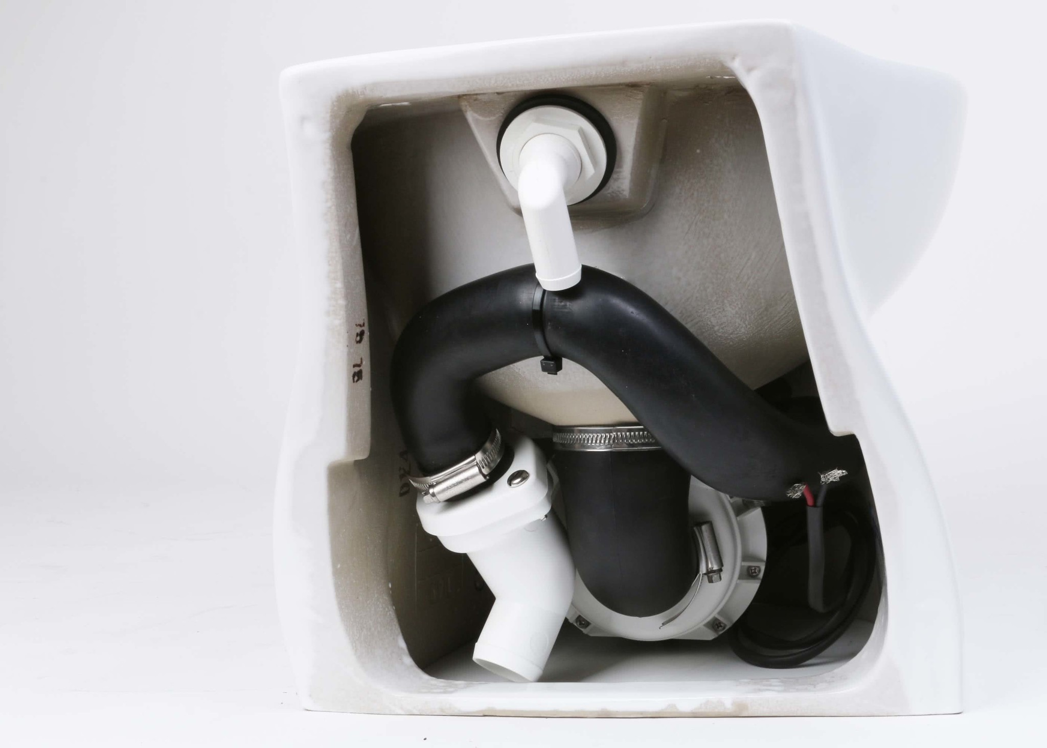 Jabsco De Luxe 14" elektrisch toilet 12V | schuin met spoelwaterpomp (58260|1012)