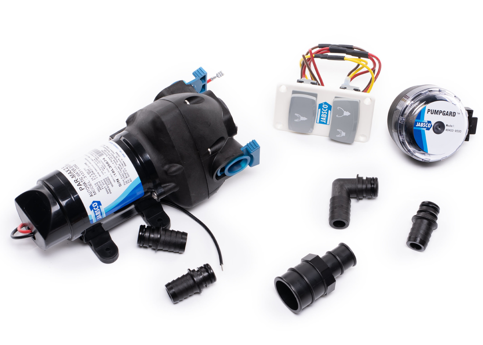 Jabsco Quiet Flush Stil Regular elektrisch toilet 24V | met spoelwaterpomp (37245-4094)