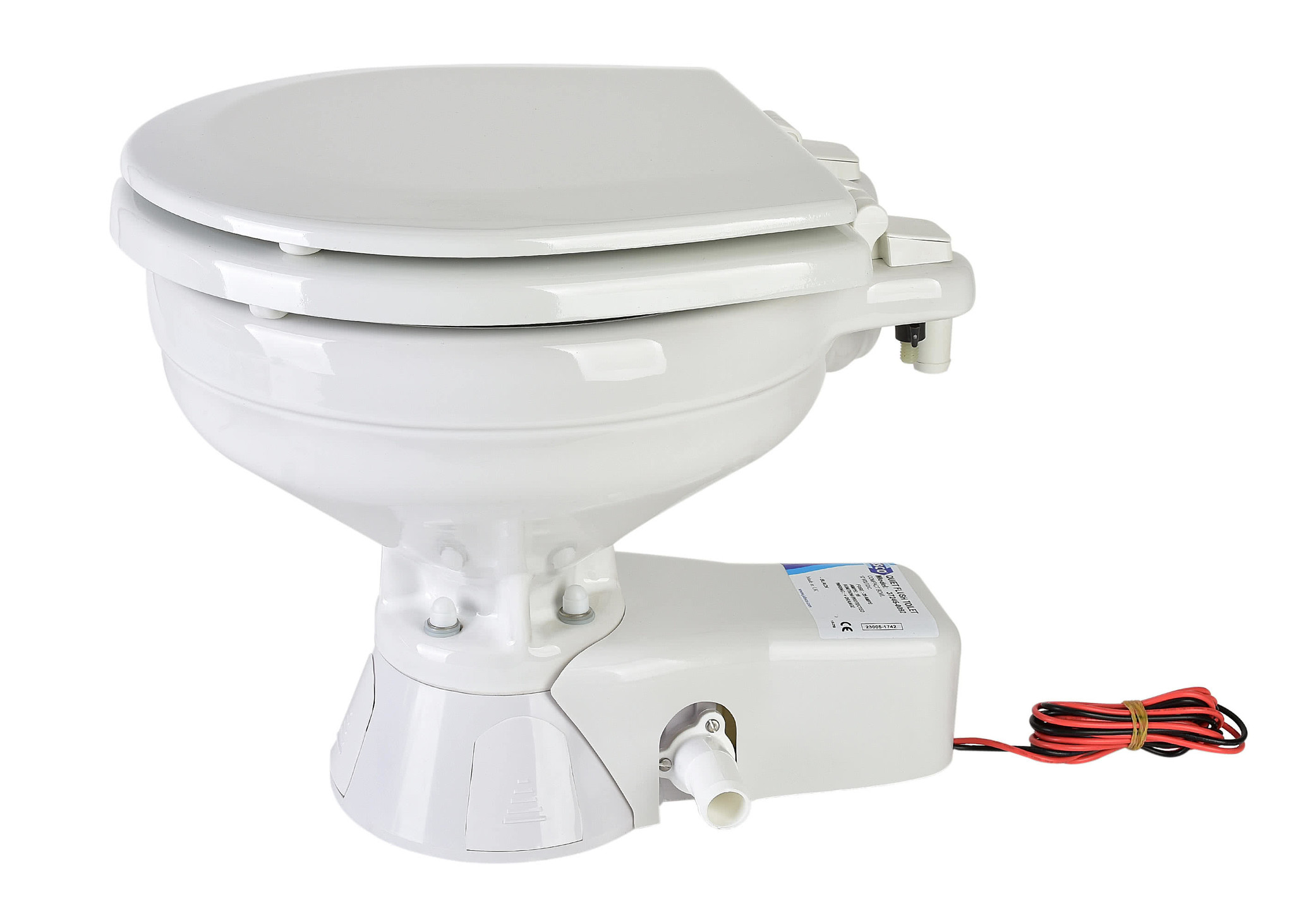 Jabsco Quiet Flush Regular elektrisch toilet 24V met solenoid (37045-4094)