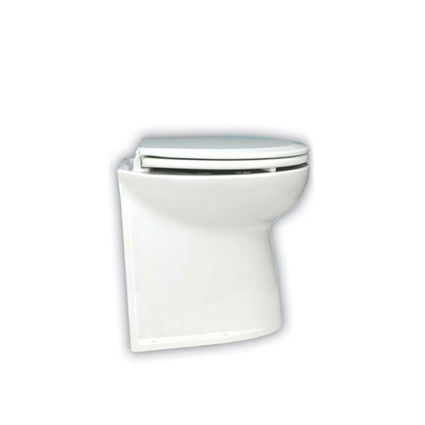 Jabsco De Luxe 17" elektrisch toilet 24V | recht met spoelwaterpomp soft closing (58240|3024)