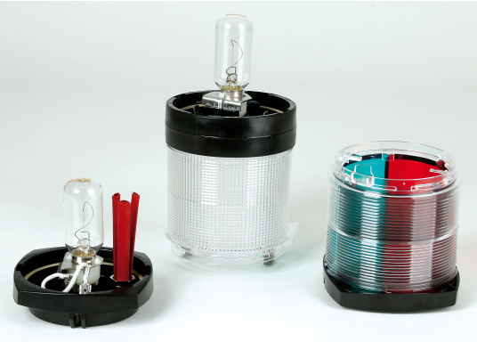 Navigatielamp 3 kleur + 360 gr wit zwart 2 nm