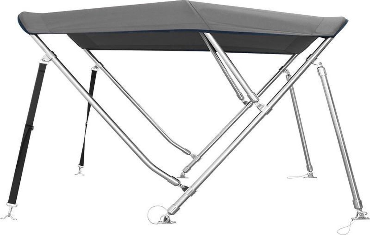 RVS Biminitop Licht grijs hoogte 137 cm