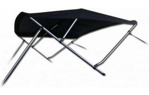 Aluminium Biminitop Zwart 3 bogen Hoogte 91 cm