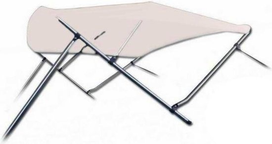 Aluminium Biminitop Taupe 3 Bogen Hoogte 117 cm