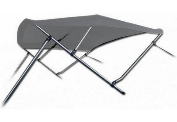 Aluminium Biminitop Licht Grijs 3 Bogen Hoogte 137 cm