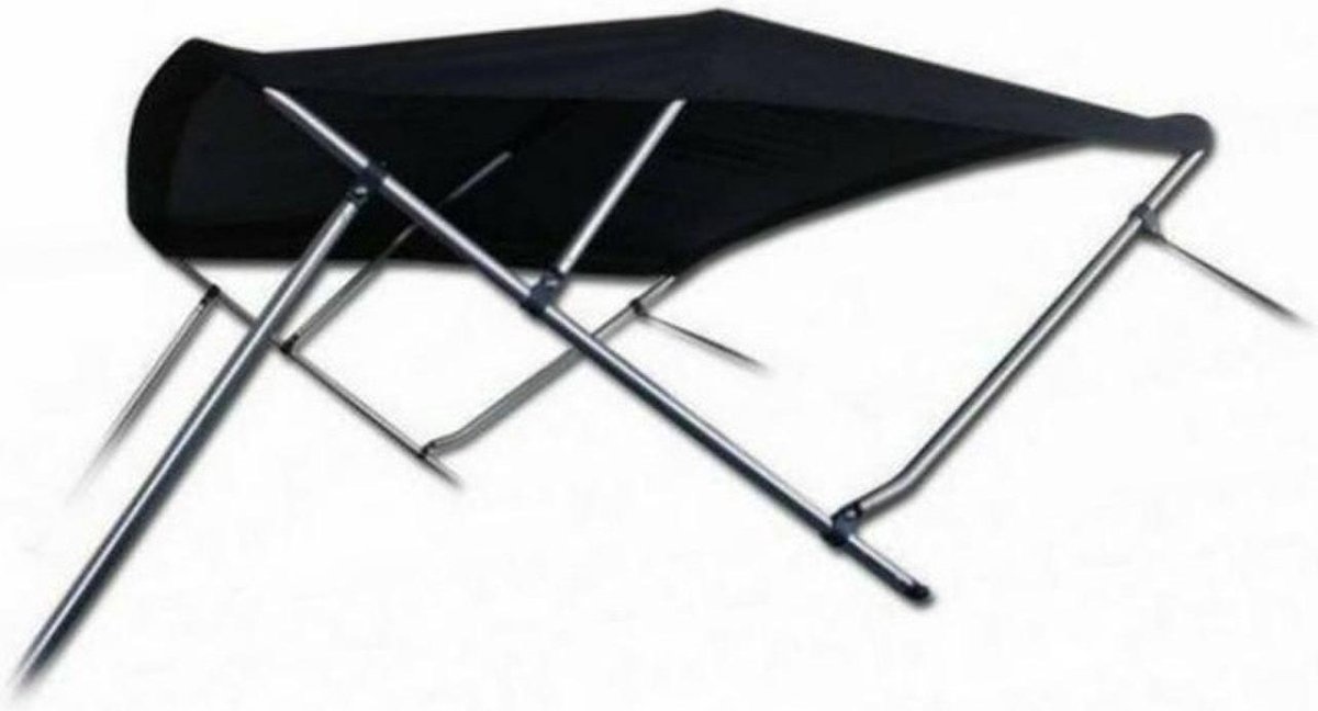 Aluminium Biminitop Zwart 3 Bogen Hoogte 137 cm