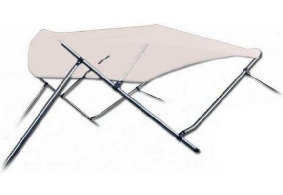 Aluminium Biminitop Taupe 3 Bogen Hoogte 137 cm