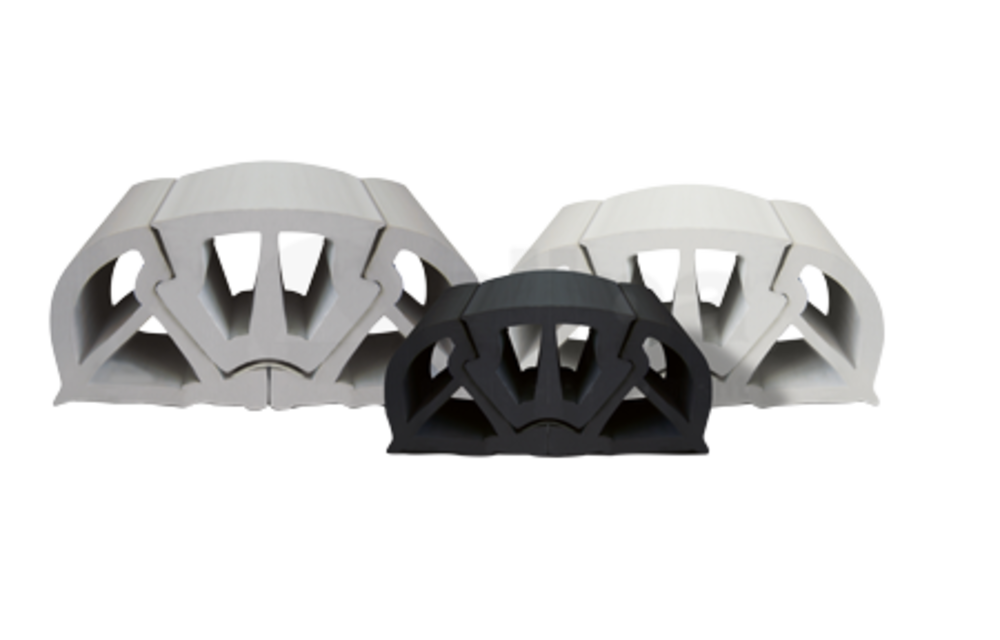 Allpa PVC stootlijst "BUMPER"  B=125mm  wit (min. order 12m)