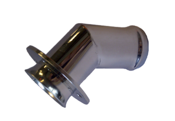 RVS uitlaat huiddoorvoer 45°