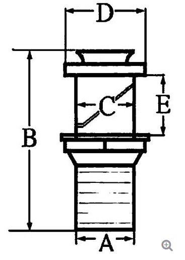 RVS uitlaat huiddoorvoer met terugslagklep