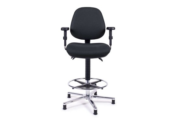 Stuurstoel Schelde | Zwart verchroomde voet