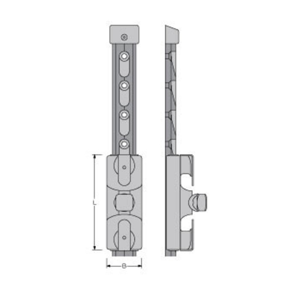 NTG 10 Stück | Doppel Fitting für Airlineschiene | verzinkt | Double