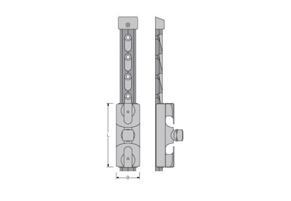 Antal Aluminium eindfitting voor T-rail 40x8