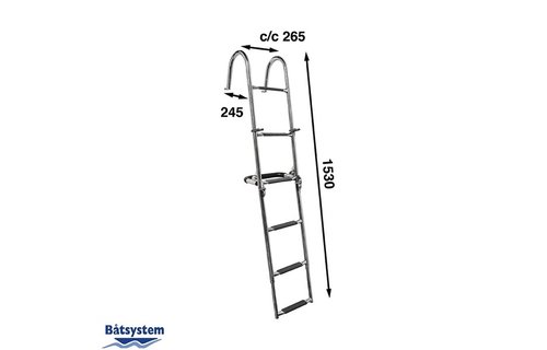 Båtsystem RVS zij ladder 6-treden