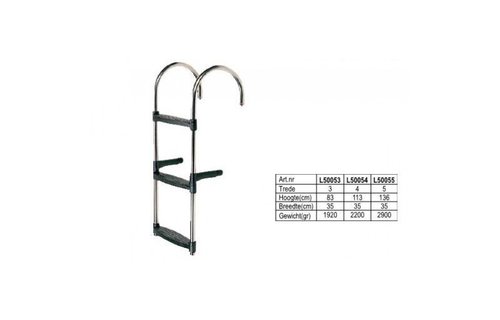 Nuova Rade RVS ladder 4-treden - hoogte 113 cm