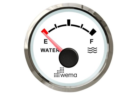 Wema Silver serie tankmeter water wit ( NMEA2000)