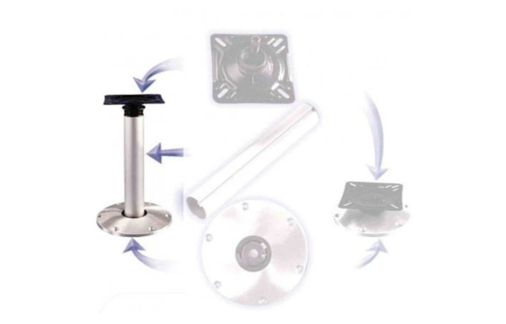 Allpa Aluminium stoelpootset met plug-in voet