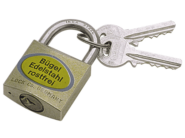 ABUS Cilinder Hangslot RVS Beugel 30mm