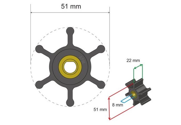 Premium Impeller kit nr. 06-01-009