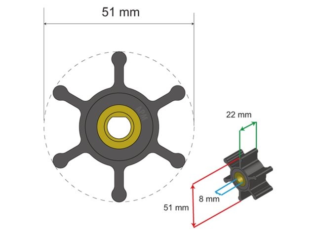 Premium Impeller kit nr. 06-01-009