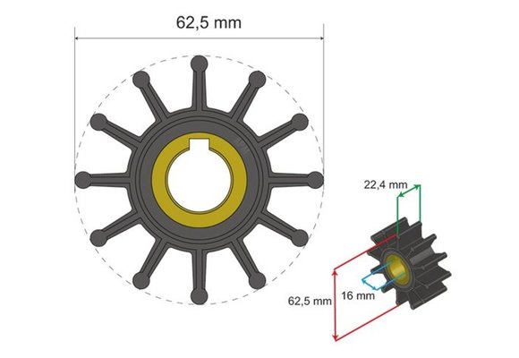 Premium Impeller kit nr. 06-01-015