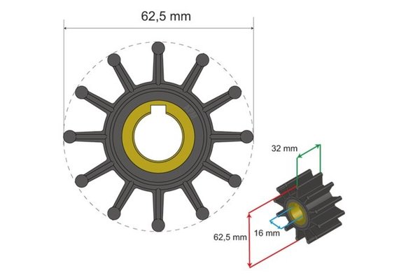 Premium Impeller kit nr. 06-01-016