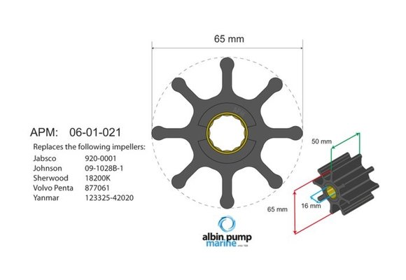 Premium Impeller kit nr. 06-01-021