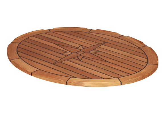 Tafelblad teak 'ellips' 60x80cm