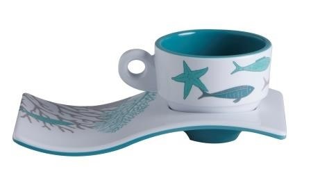 Coastal Espressokop met schotel