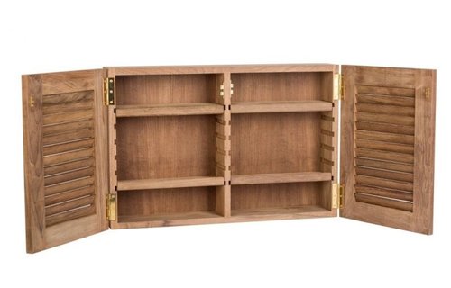 Kast met 2 louvredeuren | Diepte 12 cm