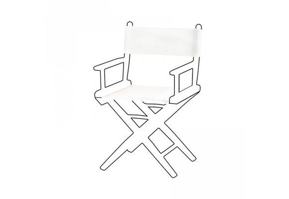 Canvas bekleding voor regisseursstoel I | Wit
