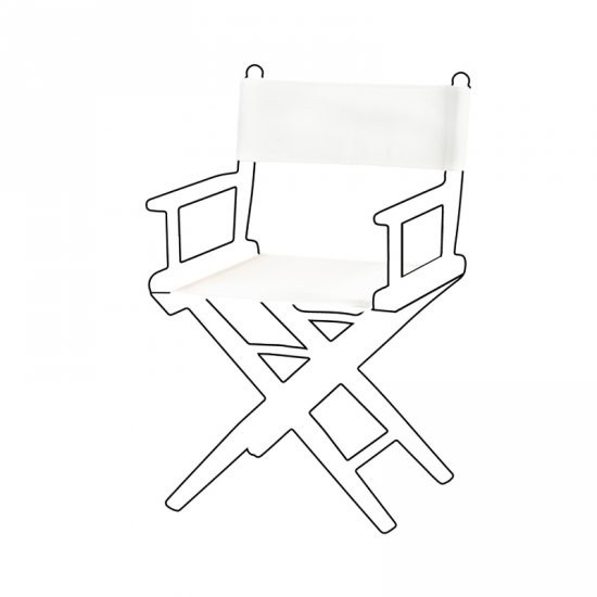 Canvas bekleding voor regisseursstoel I | Wit
