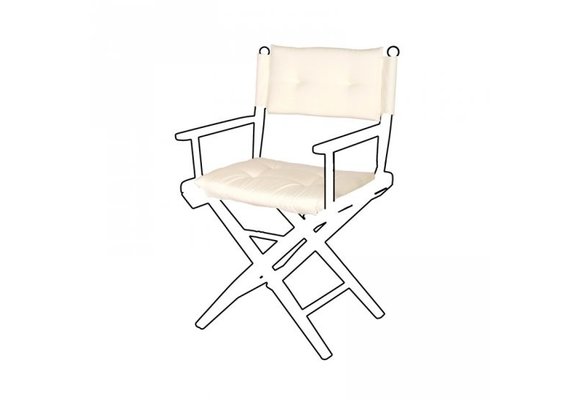 Deluxe kussens voor regisseursstoel I Creme