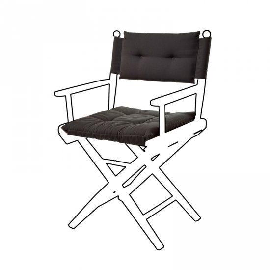 Deluxe kussens voor regisseursstoel I Zwart