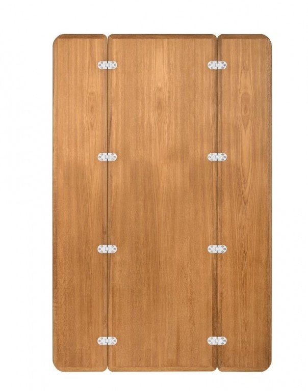 Klapbaar tafelblad teak fineer | 90 x 30/60 cm