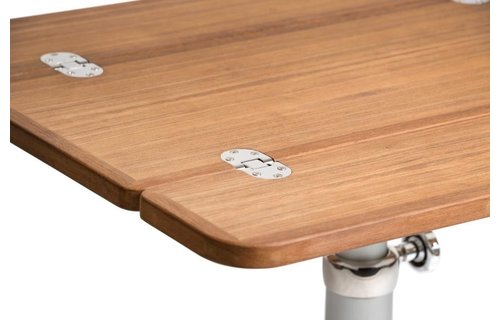 Klapbaar tafelblad teak fineer | 90 x 30/60 cm