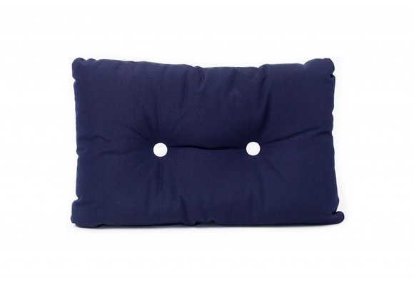 Bootkussen - Kussen met knopen | Blauw met wit