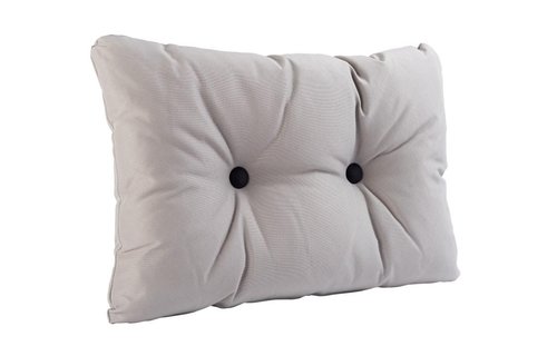 Bootkussen - Kussen met knopen | Grijs met Zwart