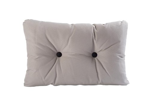 Bootkussen - Kussen met knopen | Grijs met Zwart