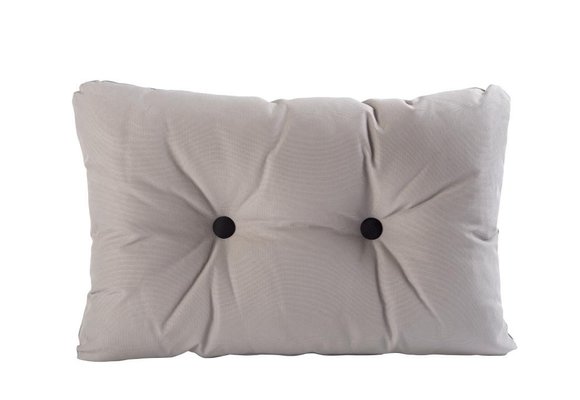 Bootkussen - Kussen met knopen | Grijs met Zwart