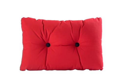 Bootkussen - Kussen met knopen | Rood met blauw