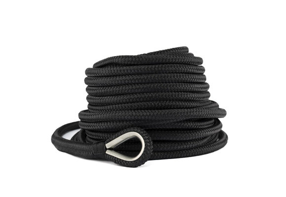 Hollex - Ankerlijn met lood | Zw 12mm rol=30mtr