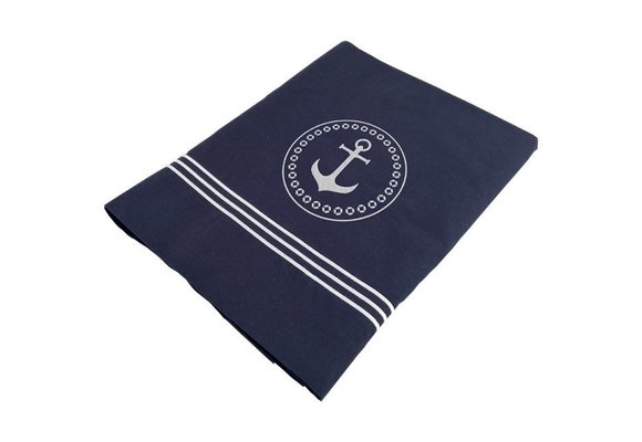 Marine Business Santorini bedlaken Blue Anchor - Double