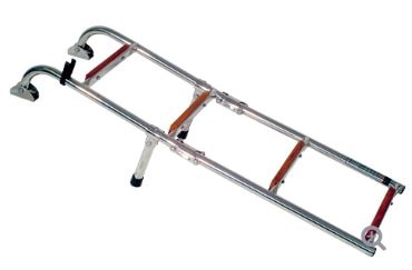 RVS zwemtrap opklapbaar teak