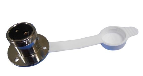 Stopcontact verchroomd 2 - polig