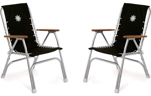 2 stuks nautische dekstoel | Blauw